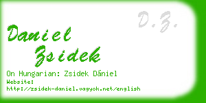 daniel zsidek business card